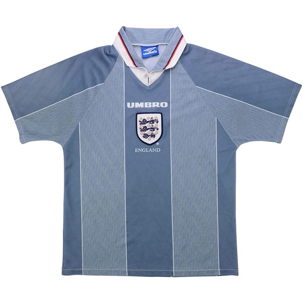 Auswärtstrikot Thailand England Retro 1996 Blau Günstige Fußballtrikots